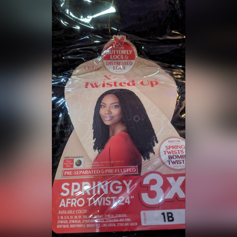 Outre X-Pression Twisted Up 3X Springy Afro Twist 24" Brown #4 Hair Extensions
